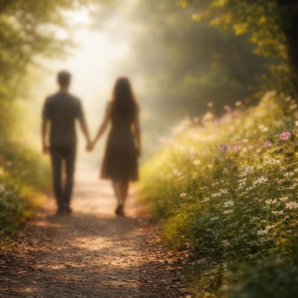 silhouettes-main-sentier-fleurs-verdure