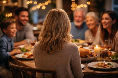 femme-blonde-table-famille-convivialité
