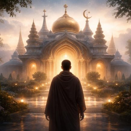 personnage-dos-lieu-culte-symbolique