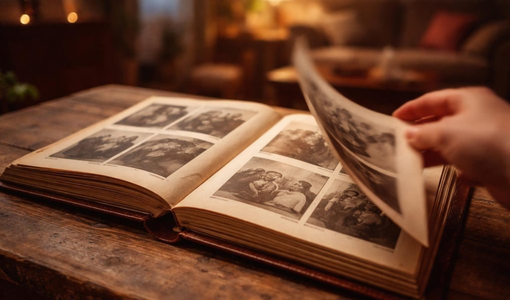 album-photo-famille-noir-blanc-salon