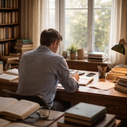 homme-bureau-livres-fenetre-etageres