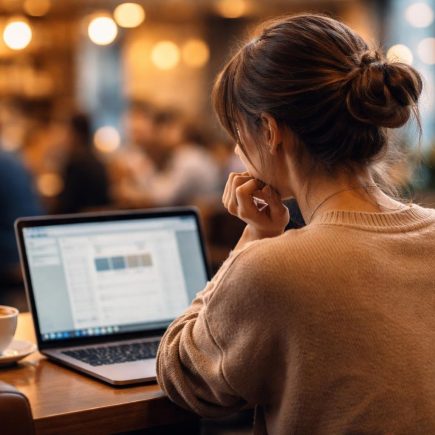 femme-cafe-ordinateur-portable animé