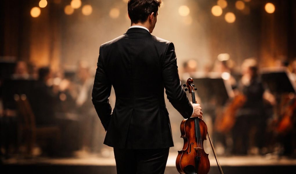 homme-costume-violon-scene-orchestre