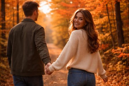 femme-marche-sentier-automne-arbres