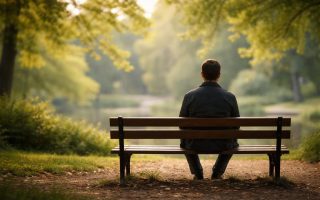 homme-assis-banc-parc-nature